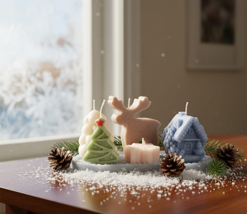 ❄️ נרות חורפיים קסומים — אווירת חג שתמלא את הבית בחום.